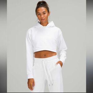 NWT Lululemon All Yours Cropped Hoodie - Size 12 - White